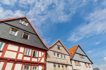 half timbered historic houses in Alsfeld, Germany