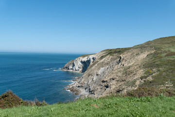 scenic coastline in the Region of Asturia, Spain