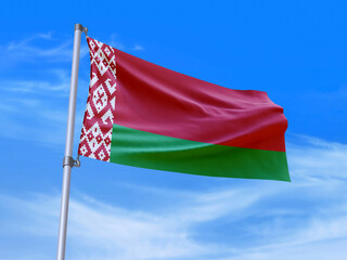 Belarus flag waving in the wind