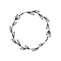Obraz premium Circle Wreath Frame