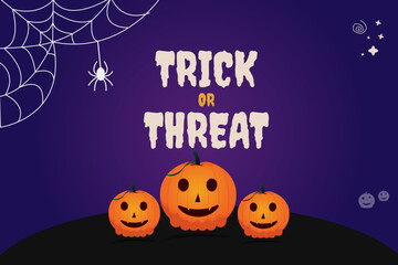 Halloween banner backdrop background trick or threat pumpkin mystery scary