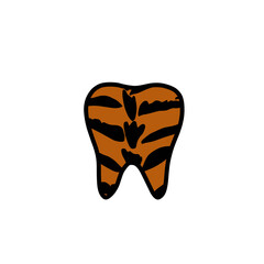 Tiger Print Tooth