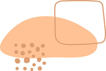 Abstract Shape with Line and Dot