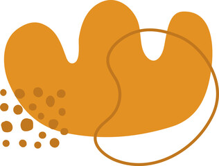 Abstract Shape with Line and Dot