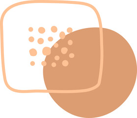 Abstract Shape with Line and Dot