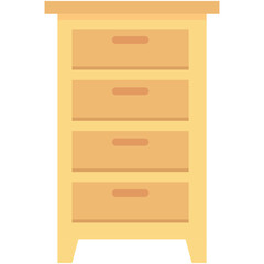 Chest of Drawers Vector Icon 