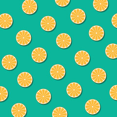 Seamless pattern of oranges