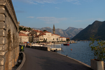 view of the town of Perast in the Bay of Kotor,  Montenegro