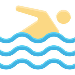 Swimmer Vector Icon 