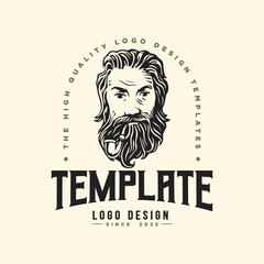 popeye or sailor logo, robber logo template.