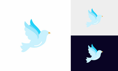 Bird colorful gradient style vector design
