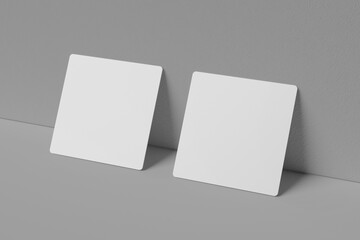 square business card blank paperwhite