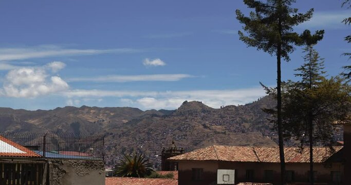 Cusco Surrounding mountains and clouds 4k - Timelapse