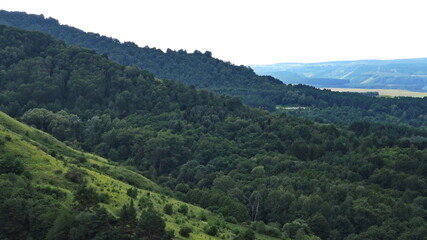Naklejka premium Panoramic views from the Big Saddle and Small Saddle mountains. Kislovodsk, North Caucasus, Russia.