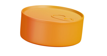 3D cartoon user interface illustration of a canned food or package icon on an isolated background. With studio lighting and a gradient colourful texture. 3D rendering