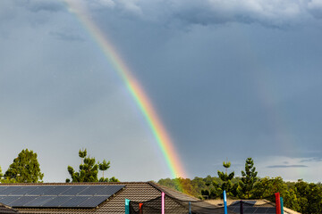 rainbow over suburbia