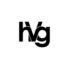hvg lettering initial monogram logo design