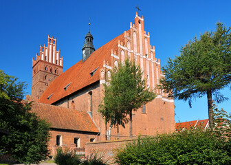 Fototapeta na wymiar Collegiate church of the Holy Saviour and All Saints in Dobre Miasto, Warmian-Masurian Voivodeship, Poland.