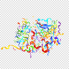 ribbon serpentine tinsel red spiral color curly