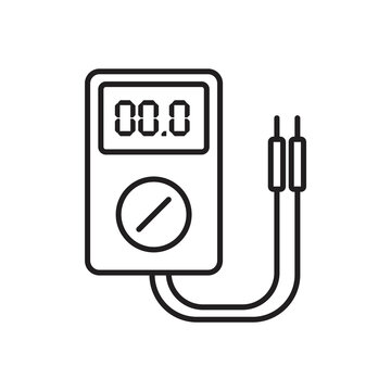 Digital multimeter icon design. multimeter trendy filled icon from Electronic, isolated on white background, vector illustration