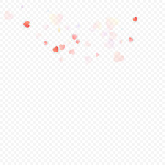 heart love vector confetti frame valentine pink