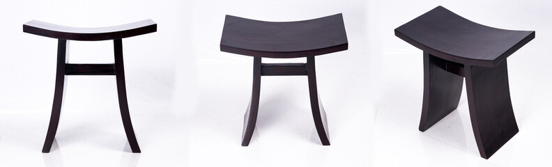 Japanese traditional wooden chair asia stool