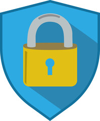 icon or symbol that represents computer security and protection against attacks and computer viruses