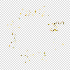 Fototapeta premium tinsel holiday Gold Foil serpentine ribbon star