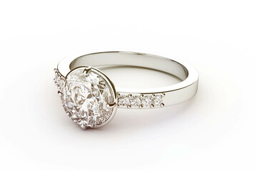 Wedding ring  3D rendering  (high resolution 3D image)