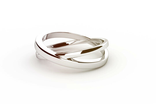 Wedding ring  3D rendering  (high resolution 3D image)