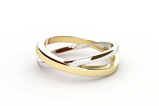Wedding ring  3D rendering  (high resolution 3D image)