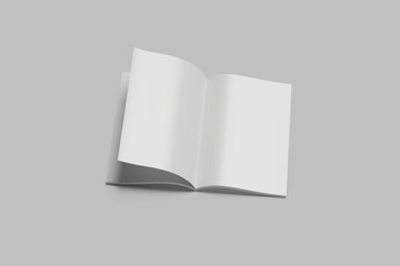 A4 Magazine Mockup Blank Paper White