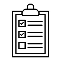 Checklist Line Icon