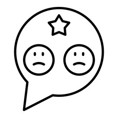 Bad Review Line Icon