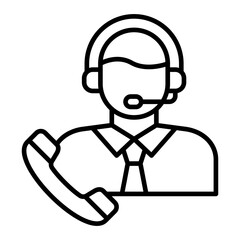Customer Service Line Icon