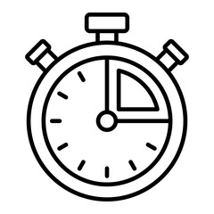 Stopwatch Line Icon