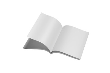 A4 Magazine Mockup Blank Paper White PNG