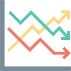 Horizontal Graph Vector Icon 