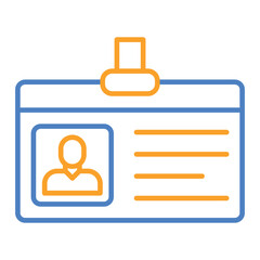 Membership Blue And Orange Line Icon