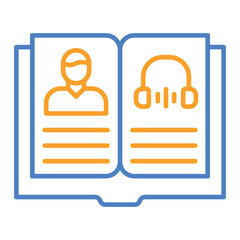 Information Blue And Orange Line Icon