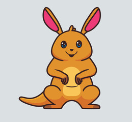 cute kangaroo cartoon illustration