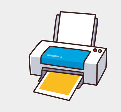 printer cartoon illustration