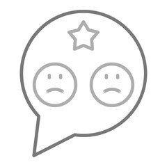 Bad Review Greyscale Line Icon
