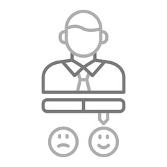 Satisfaction Greyscale Line Icon