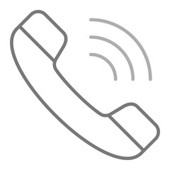 Phone Call Greyscale Line Icon