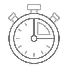 Stopwatch Greyscale Line Icon