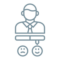 Satisfaction Multicolor Line Icon