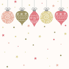 Colourful hand drawn ornaments. Christmas background. Vector illustration