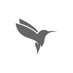 Hummingbird logo design vector template, Bird logo for modern business, simple minimalist and clean design