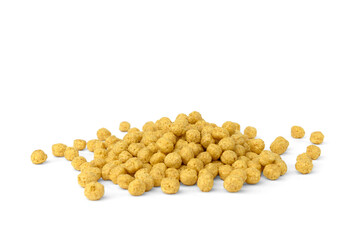 Dried honey balls isolated on white background.